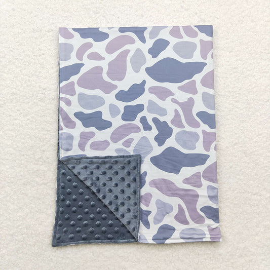 USA Shop Baby Toddler Children Grey Camo Minky Blankets