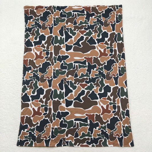 Baby Toddler Dark Brown Camo Minky Blankets