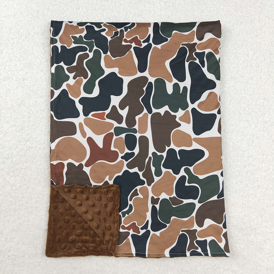 USA Shop Baby Toddler Dark Brown Camo Minky Blankets
