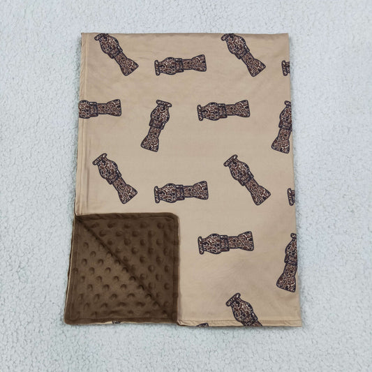 Baby Toddler Children Hunting Duck Call Brown Minky Blankets