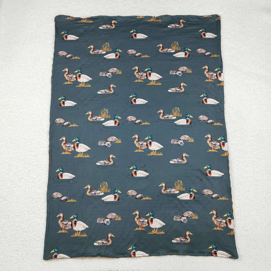 Baby Toddler Children Mallard Ducks Brown Minky Blankets