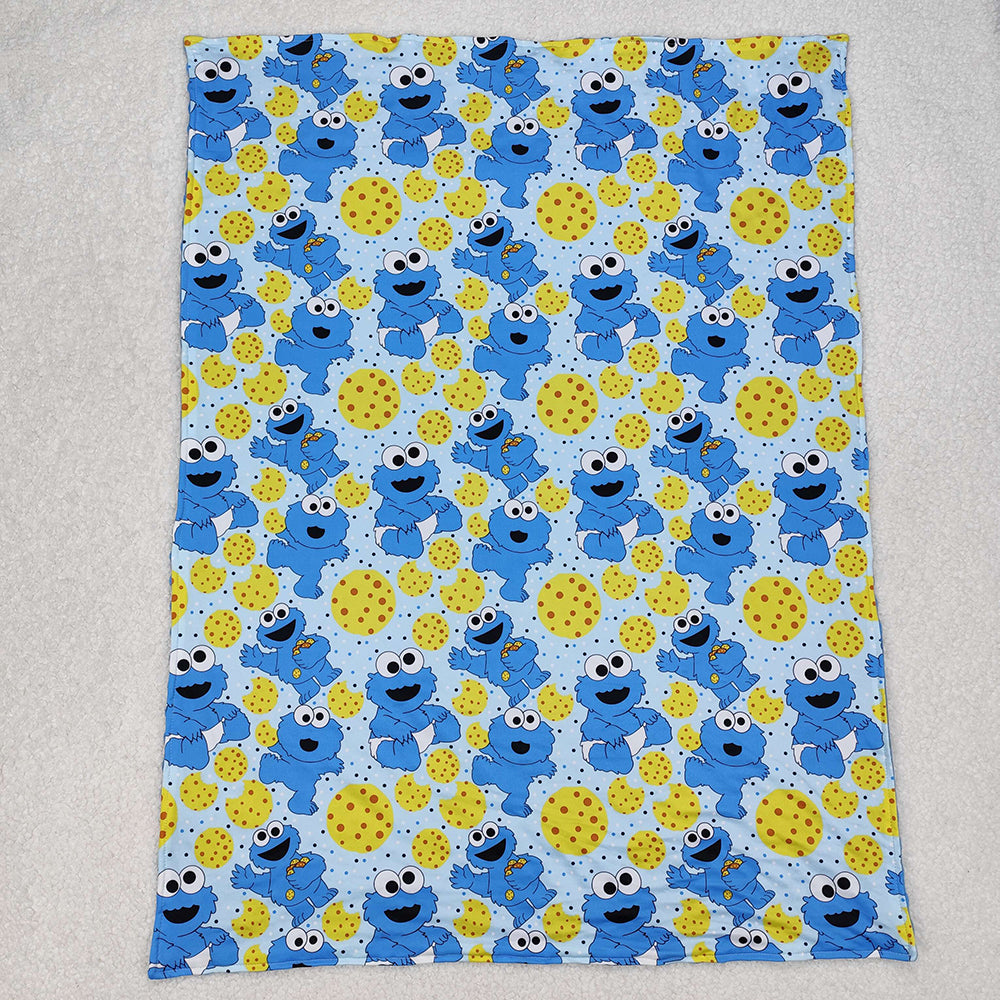 Baby Toddler Kids Cartoon Blue Street Cookie Minky Blankets