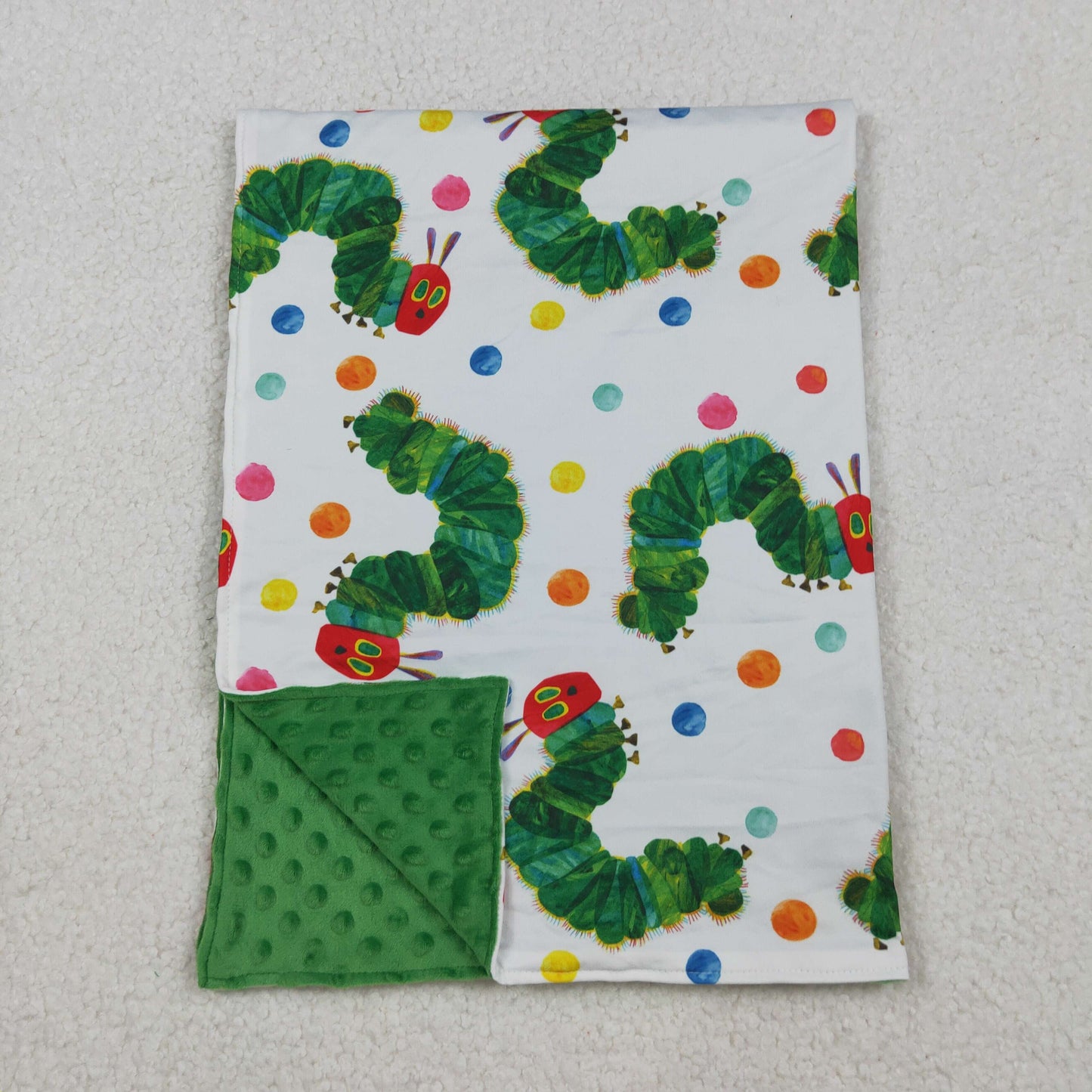 Baby Kids Green Caterpillar Blankets