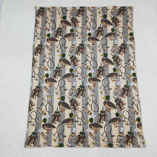 Baby Kids Green Ducks Calls Southern Hunting Minky Blankets