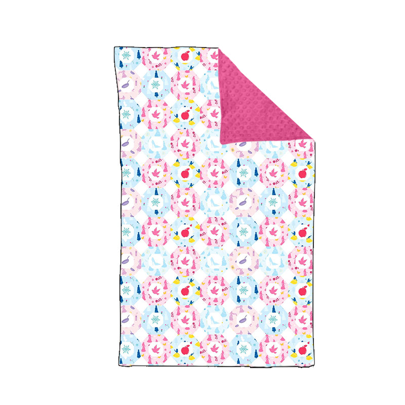 Baby Kids Princess Snowflakes Checked Blankets Preorder