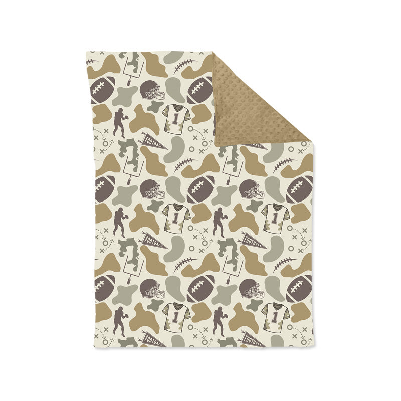 Preorder moq 5 Baby Boys Footballs No.1 Camo Team Blankets