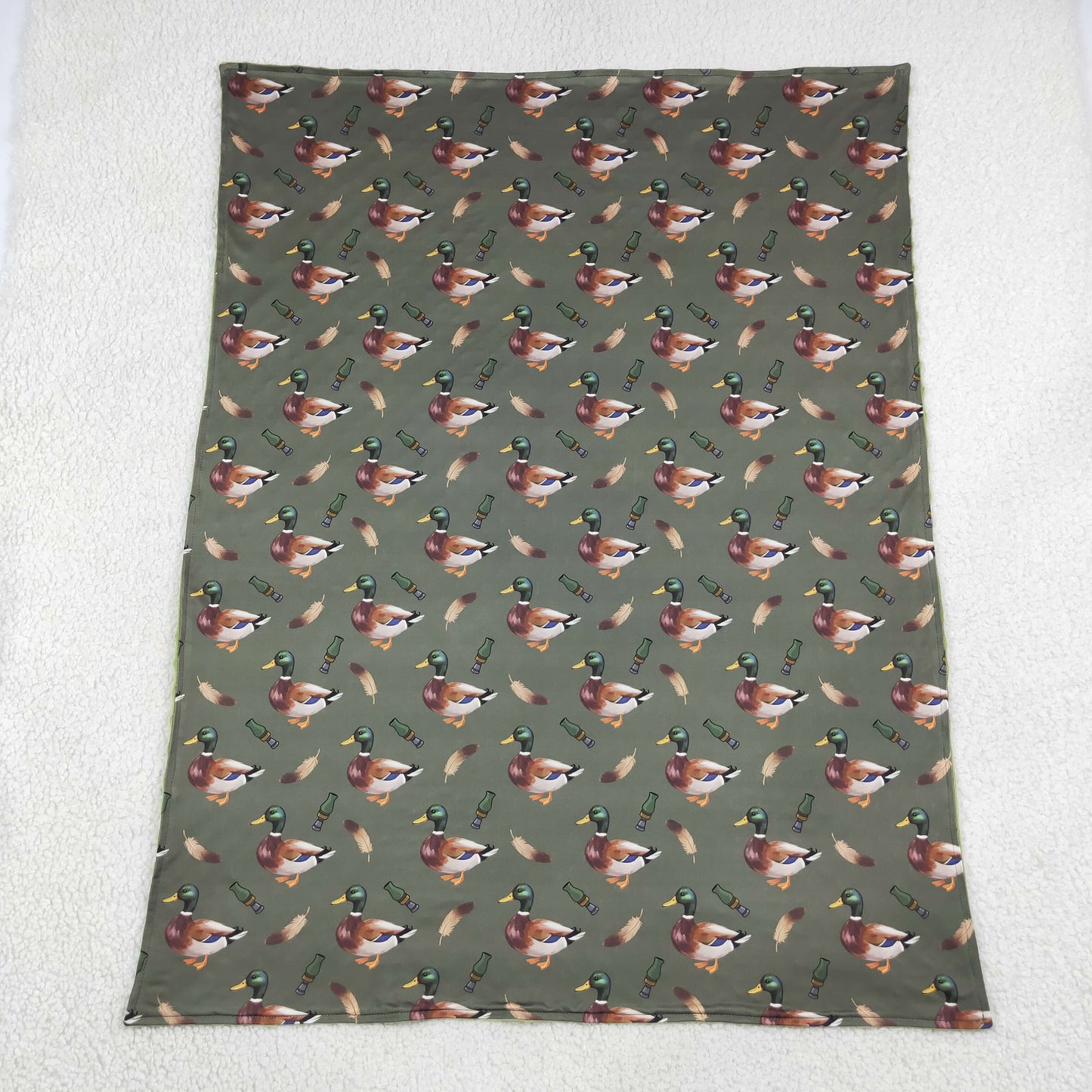 Baby Boys Green Ducks Calls Hunting Blankets