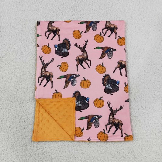 Baby Girls Pumpkin Ducks Deer Turkey Thanksgivings Blankets
