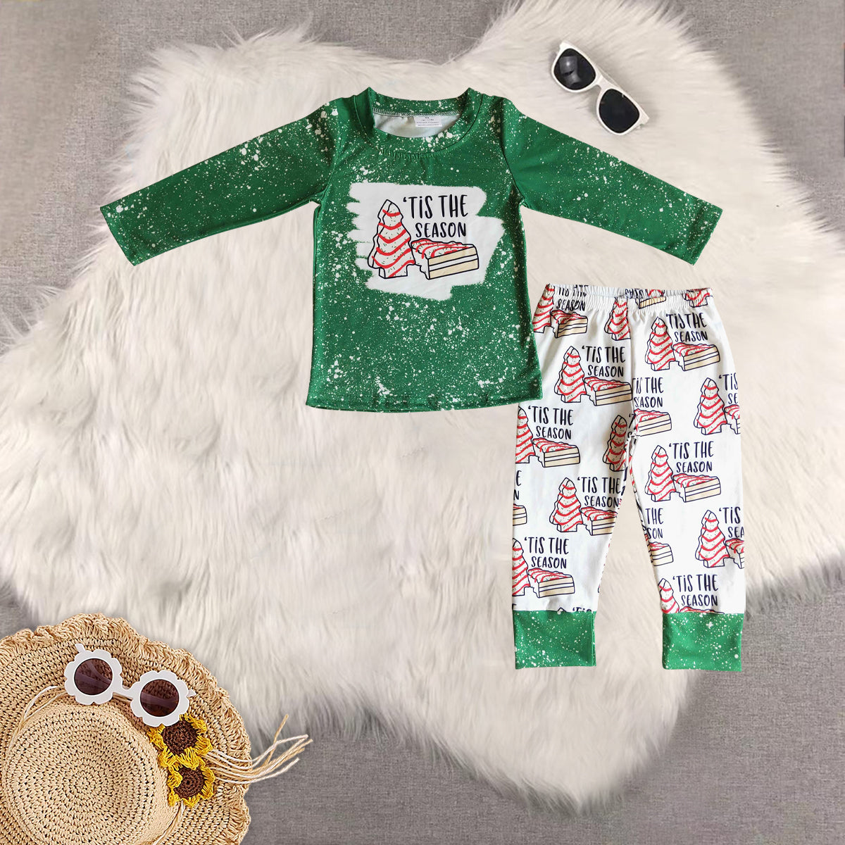 Sibling Baby Boys Season Christmas Pants Pajamas Clothes sets