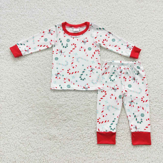 Family Sibling Candy Cane Snowflake Top Pants Christmas Pajamas Sets Zipper Footie Rompers Women Pants