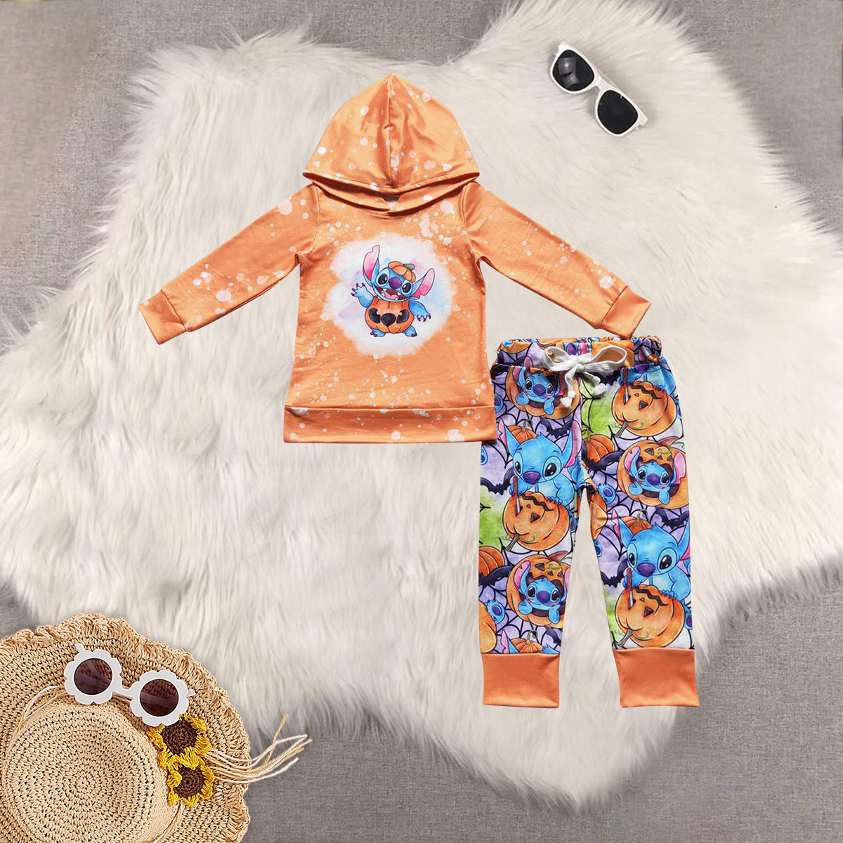 Sibling Baby Kids Long Sleeves Shirts Bell Bottom Pants Clothes Sets Dress