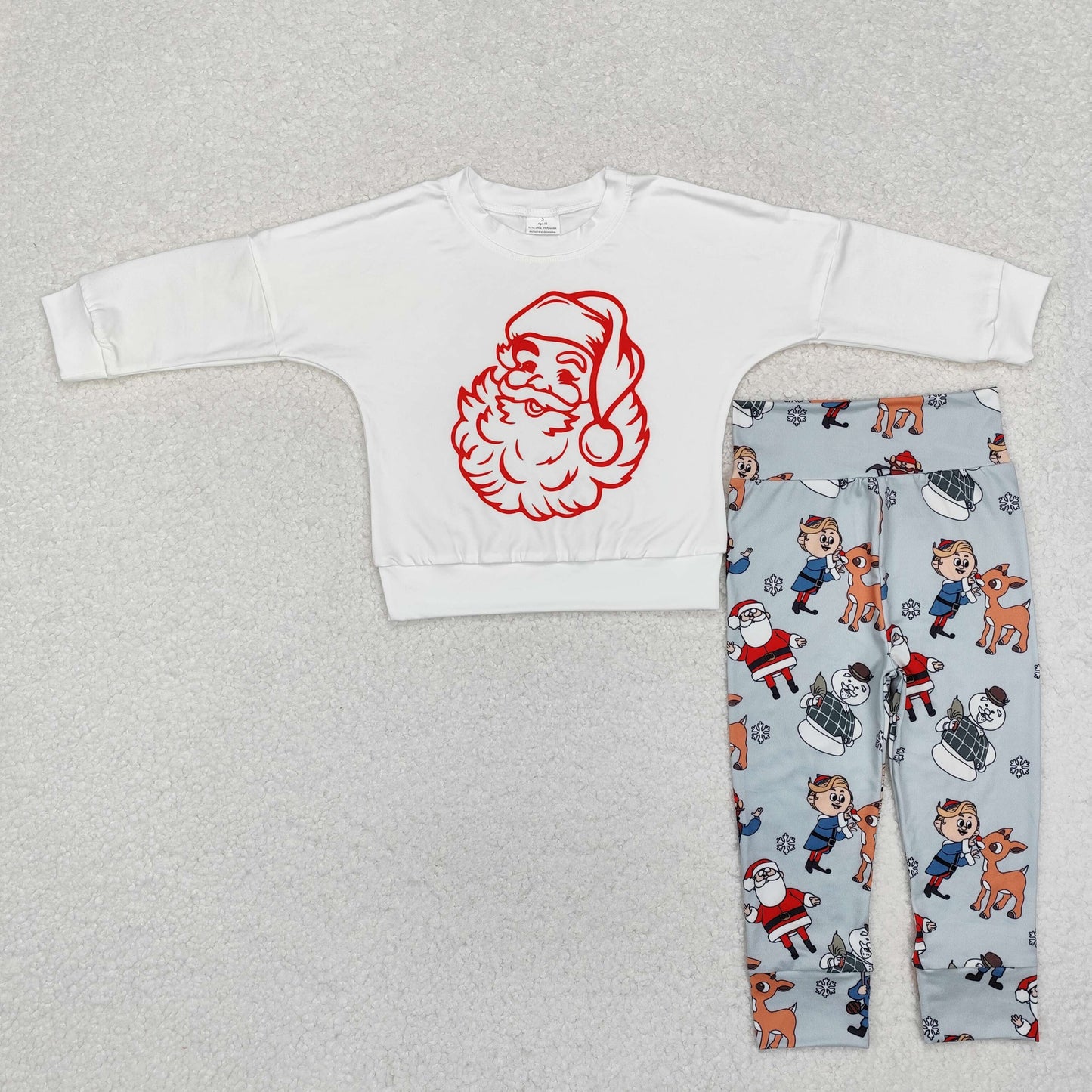 Sibling Baby Boys Christmas Santa Shirt Pants Outfits Clothes Sets