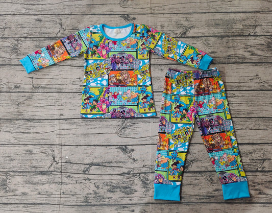 Baby Boys Cartoon Lions Bamboo Pajamas Clothes Sets
