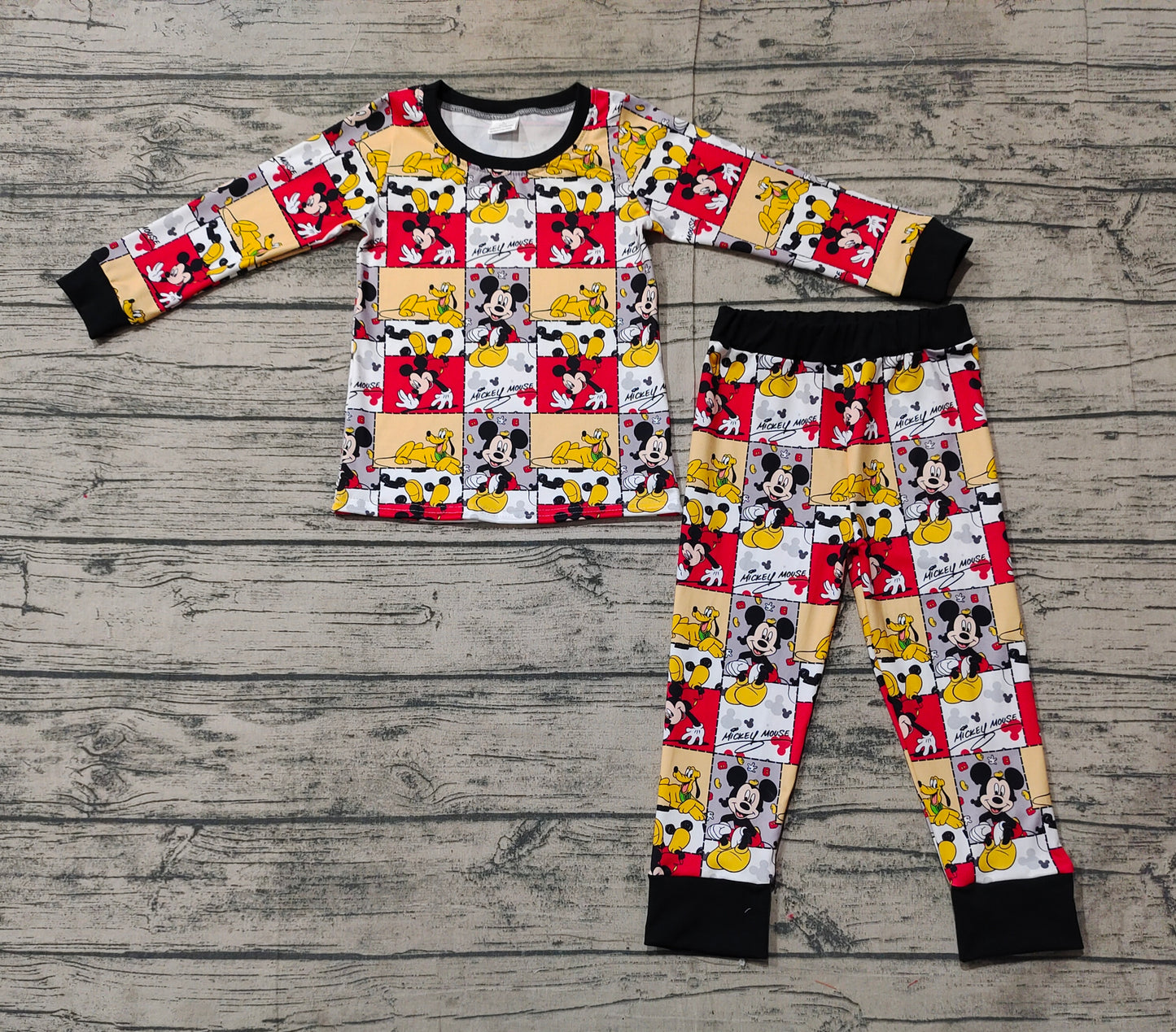 Baby Girls Mouse Dog Tops Pants Pajamas Clothes Sets