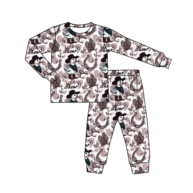 Baby Boys Long Sleeves Camo Gooses Top Pant Pajamas Set Preorder