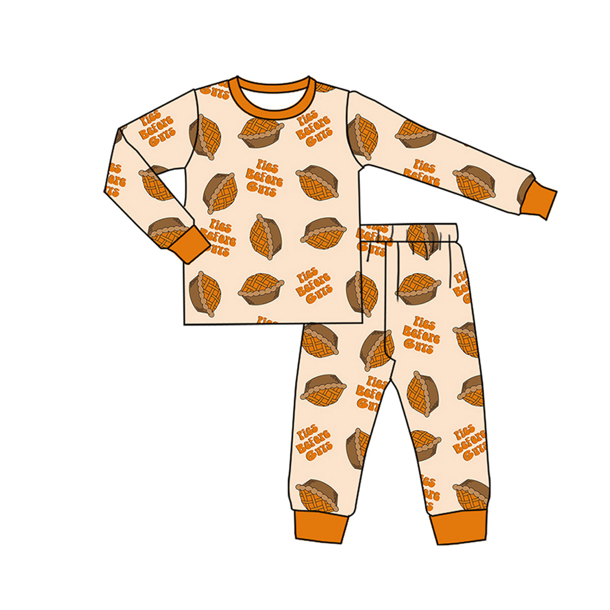 Baby Boys Long Sleeves Pies Before Guys Top Pant Pajamas Set Preorder