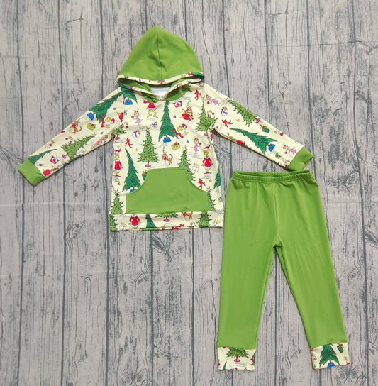 Baby Boys Grin Trees Pocket Hoodie Leggings Christmas Clothes Sets