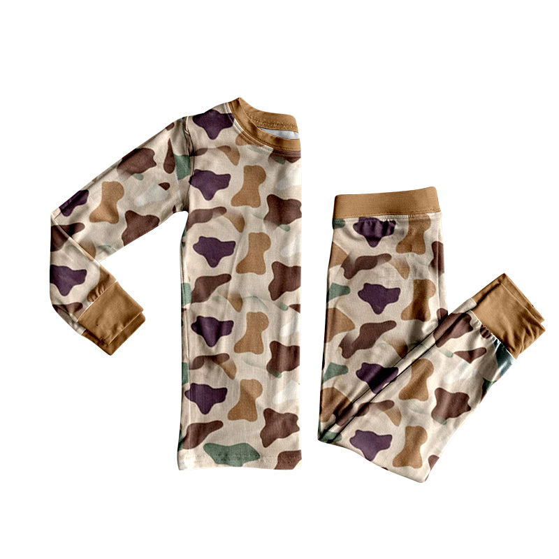 Baby Boys Brown Camo Top Pants Southern Pajamas Sets Preorder