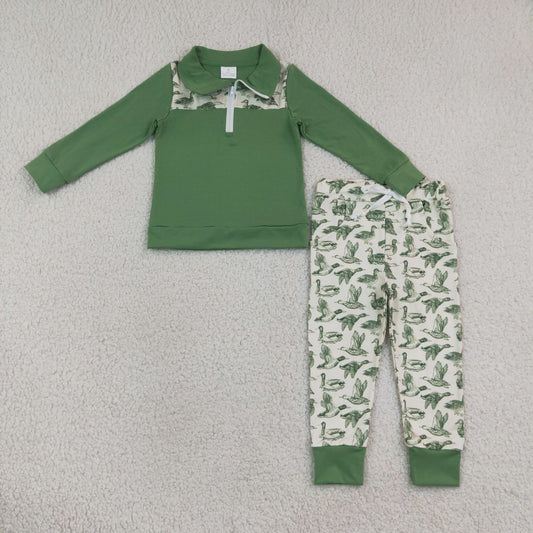 Baby Boys Long Sleeve Zip Pullover Ducks Pockets Jogger Hunting Clothes Sets