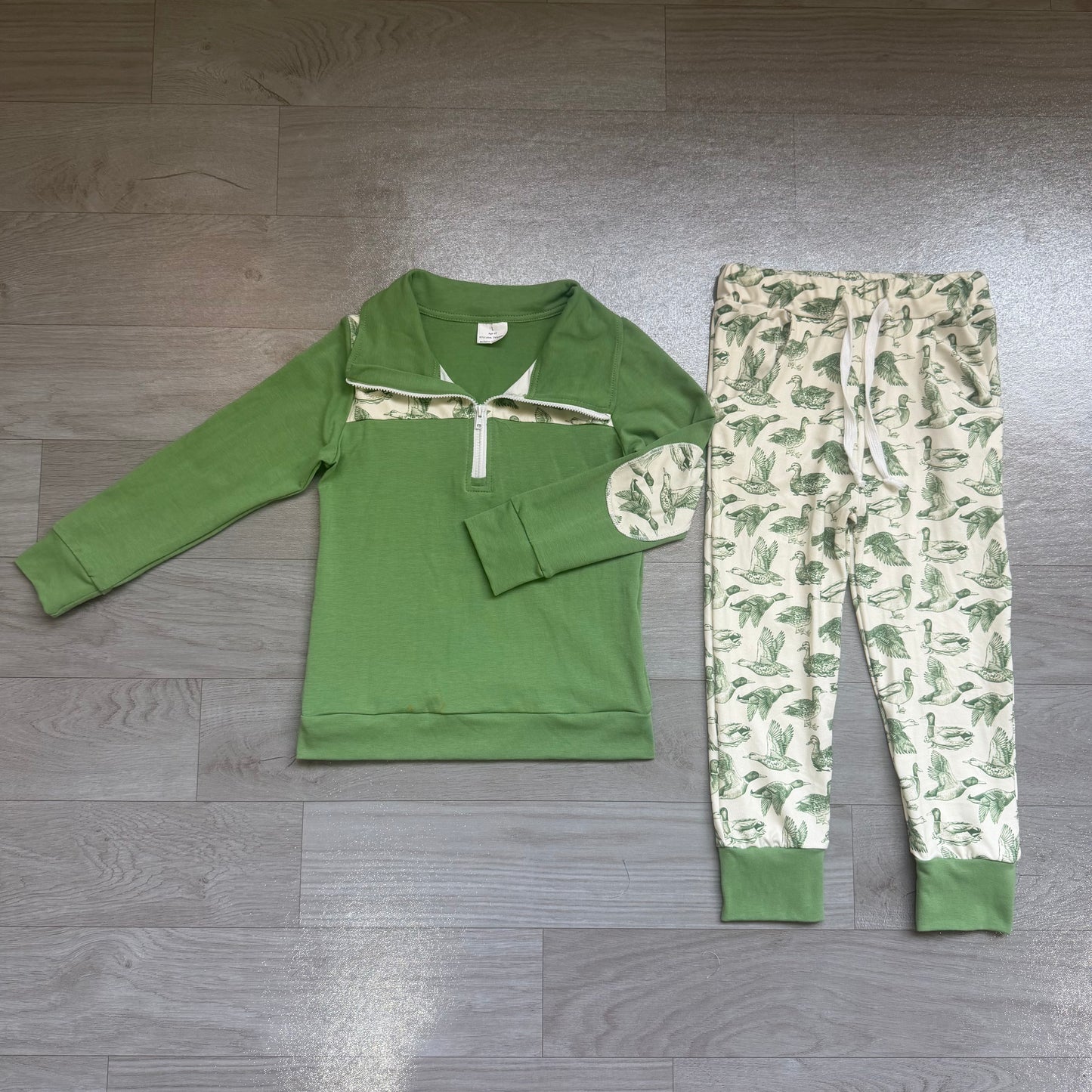 Baby Boys Long Sleeve Zip Pullover Ducks Pockets Jogger Hunting Clothes Sets