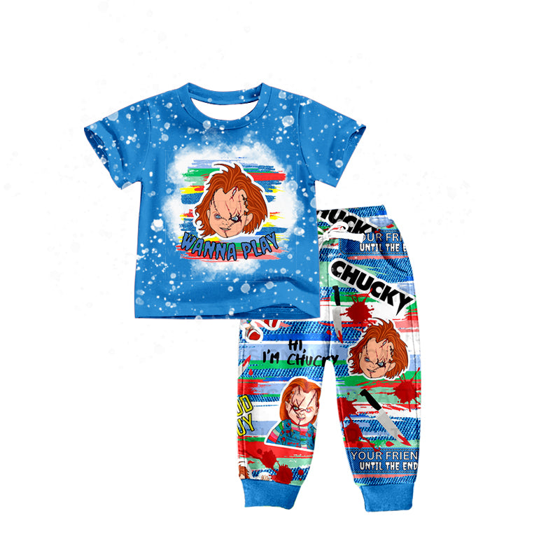 Baby Boys Horror Halloween Top Bottom Pants Clothes Sets Preorder