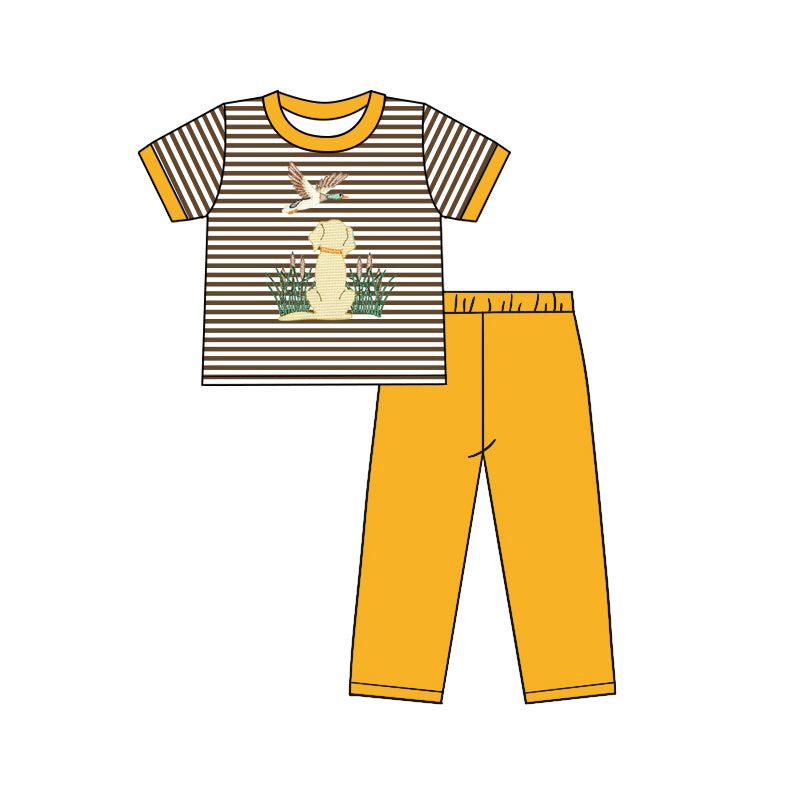 Baby Boys Dog Duck Shirt Fall Pants Clothes Sets Preorder