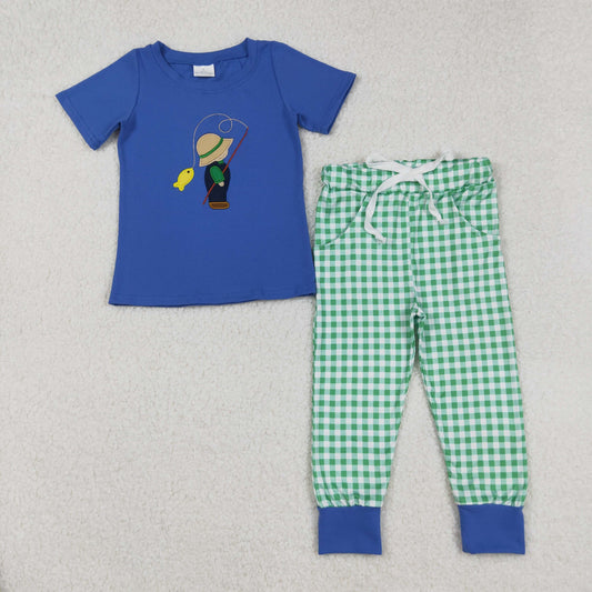 Sibling Embroidery Bog Brother Fishing Camo Ducks Deer Joggers Hunting Clothes Sets