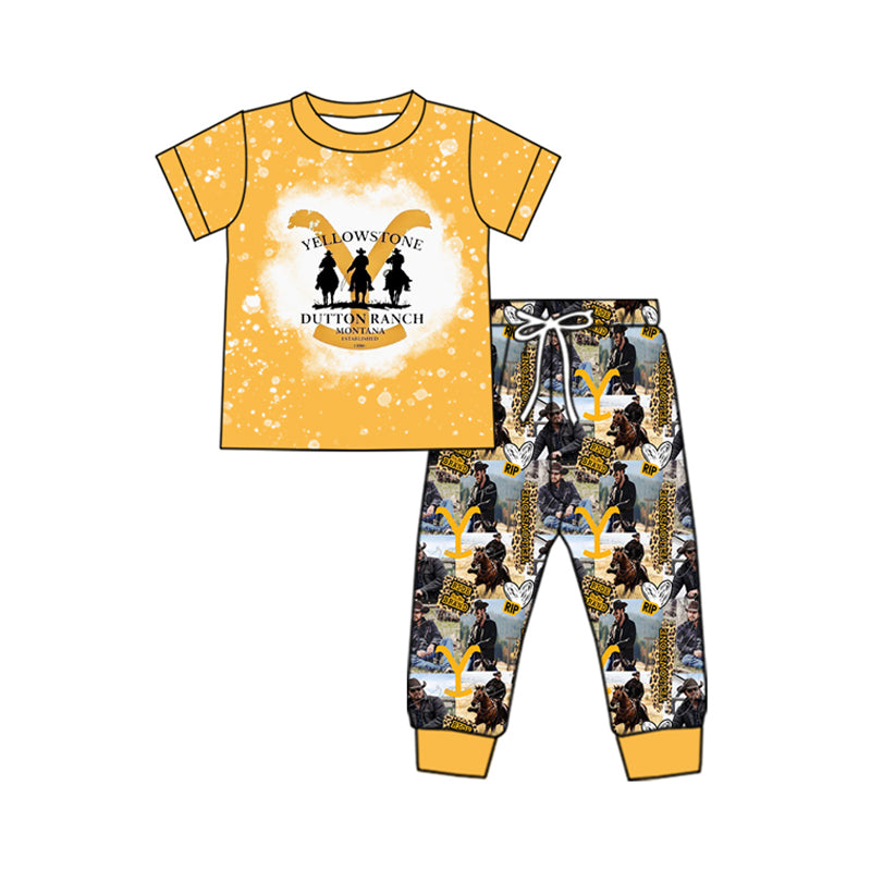 Baby Boys Western Stone Singer Shirt Jogger Pants Clothes Sets Preorder