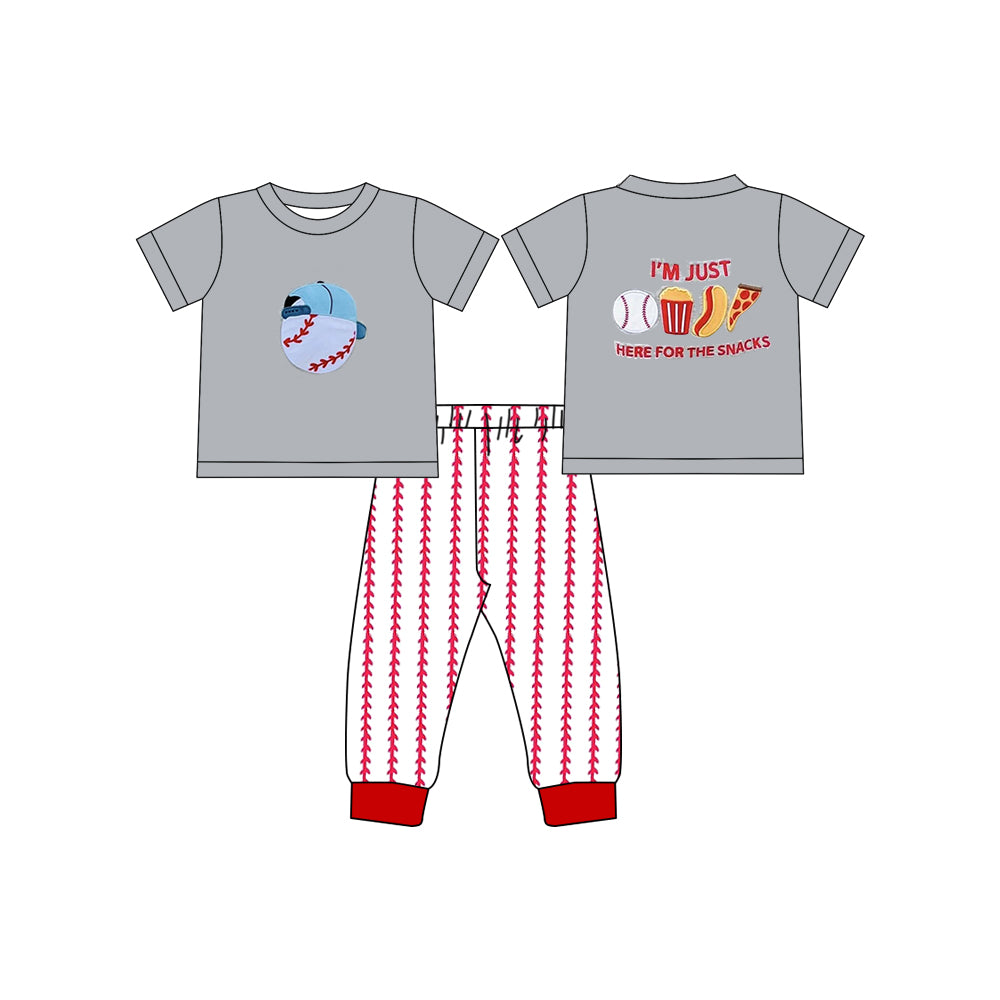 Preorder moq 5 Baby Boys Baseball Hats Top Stripes Pants Clothes Sets