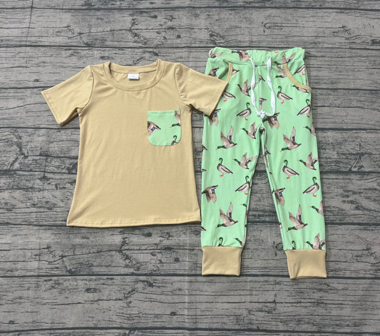 Baby Boys Short Sleeve Shirts Top Pockets Legging Pants Southern Hunting Clothes Sets