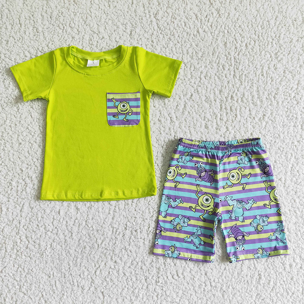 Sibling Baby Girls Boys Monster Summer Outfits Sets