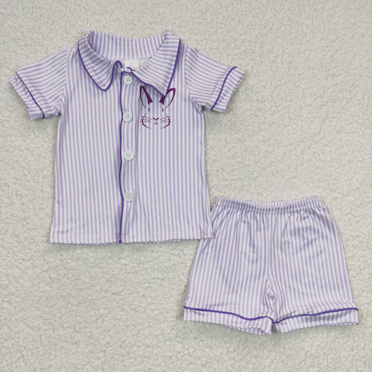 Sibling Baby Kids Rabbit Easter Pajamas Shorts Sets