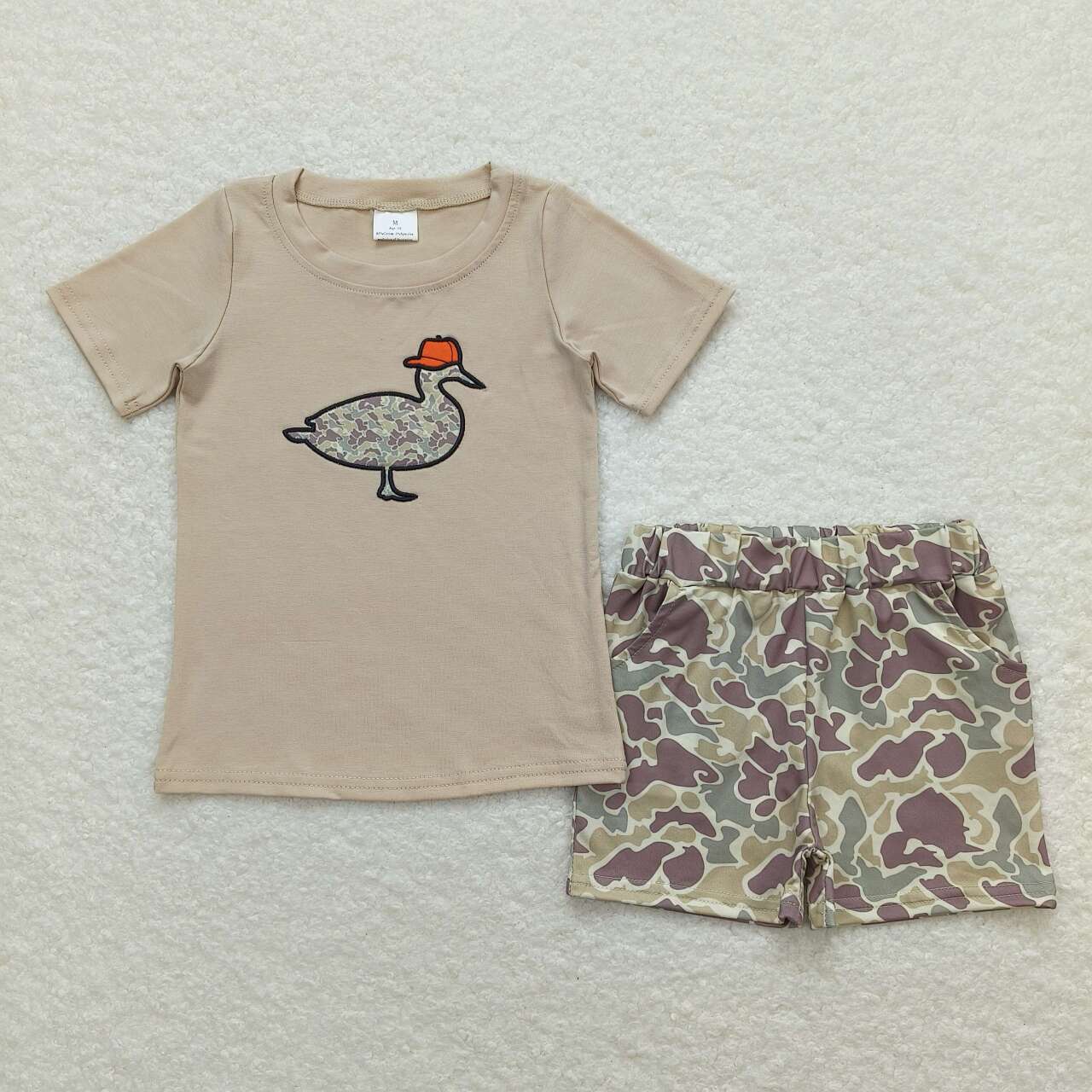 USA Shop Baby Boys Khaki Camo Duck Shirt Top Shorts Clothes Sets