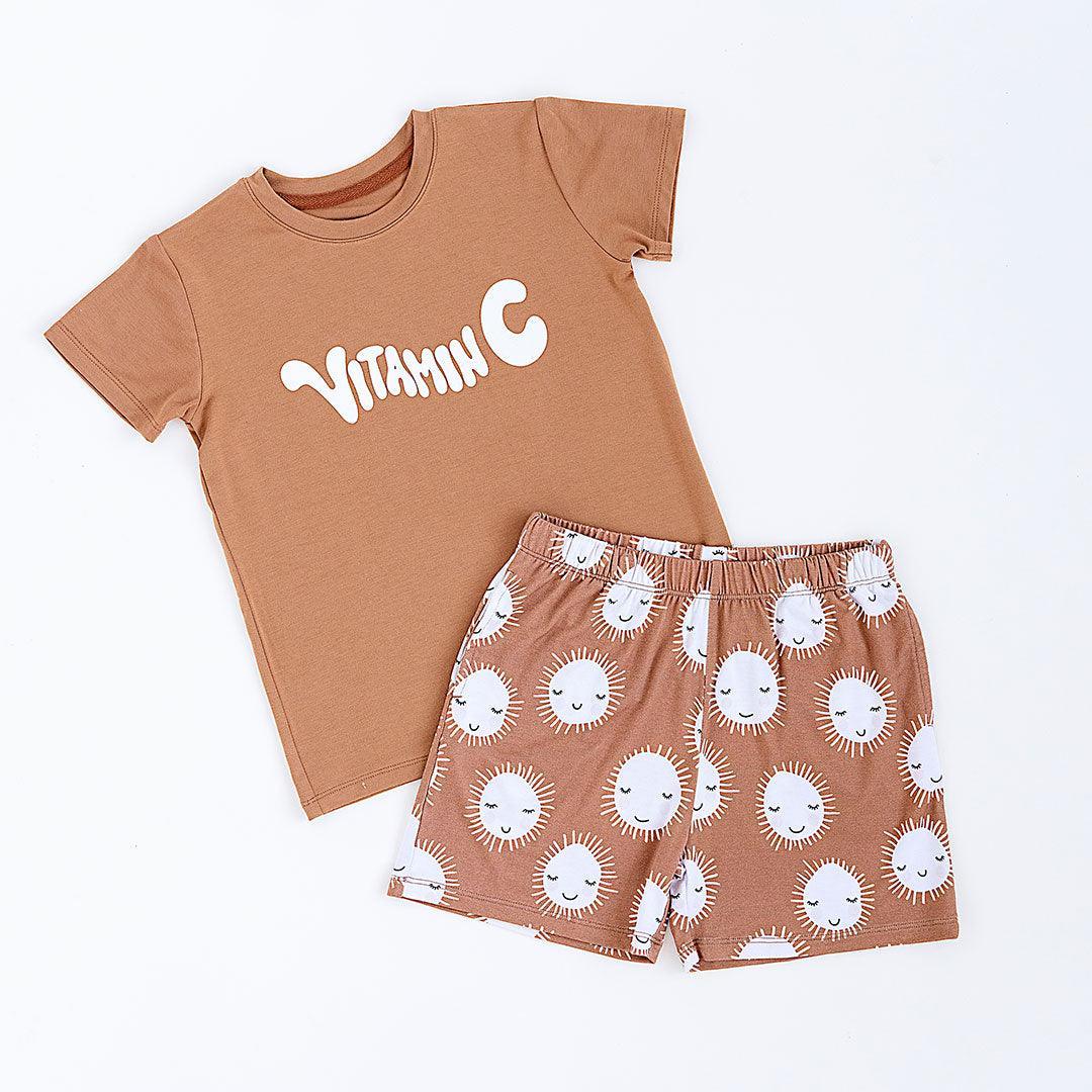 Baby Boys Vitamin C Short Sleeve Top Shorts Clothes Sets Preorder