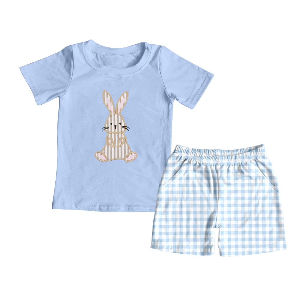 Baby Boys Easter Blue Rabbit Shirt Shorts Clothes Sets Preorder