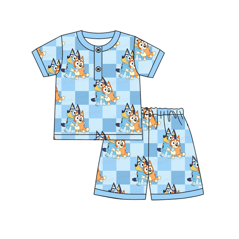 Preorder moq 5 Baby Boys Sister Dogs Shirts Shorts Pajamas Clothes Sets