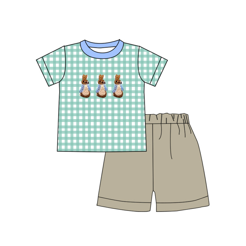 Baby Boys Easter Rabbits Shirt Shorts Clothes Sets Preorder