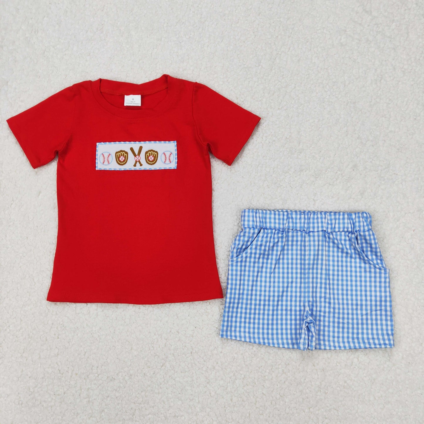 Sibling Baby Boys Embroidery Baseball Summer Shorts Sets Clothes Sets
