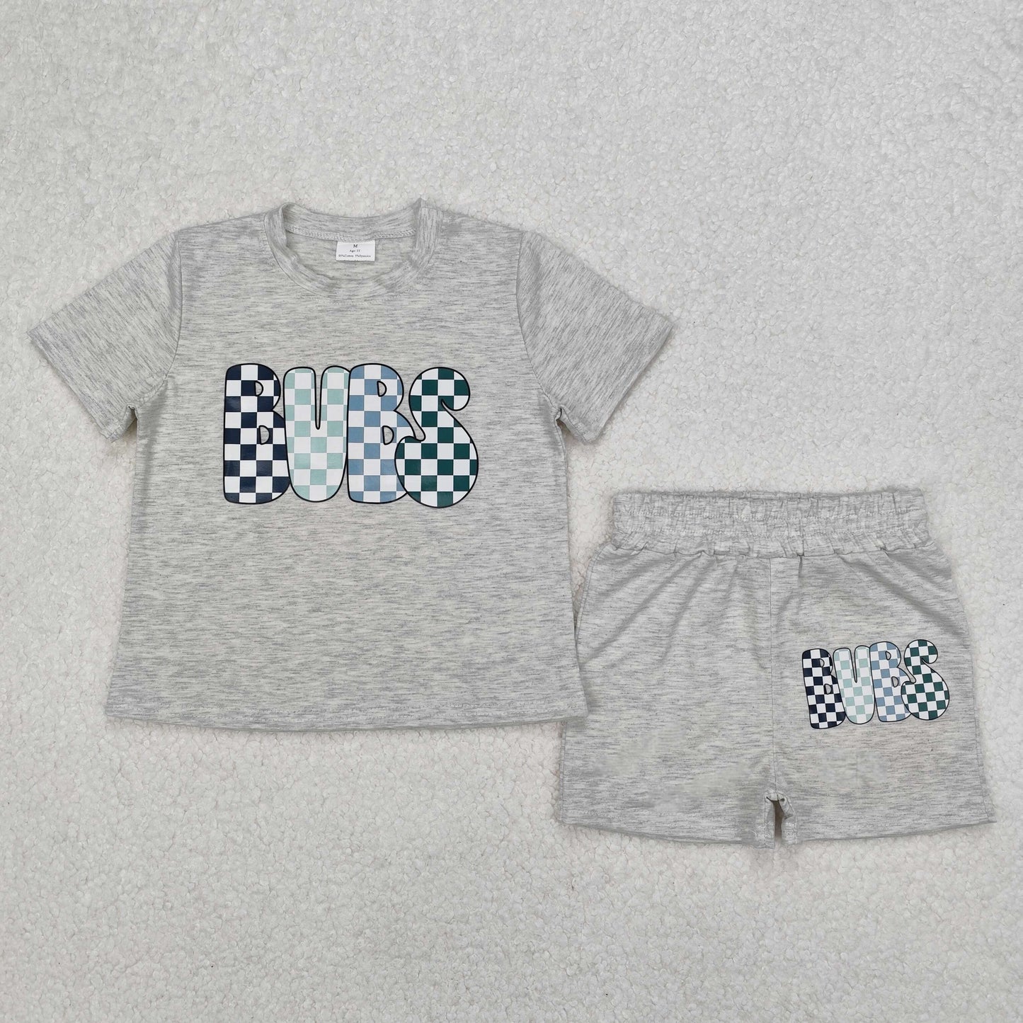 USA Shop Baby Girls Grey Short Sleeve Vinyl Bubs Top Short Slouchy Clothes Set