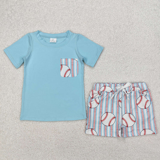 Sibling Baby Boys Baseball Stripes Rompers Outfits Sets
