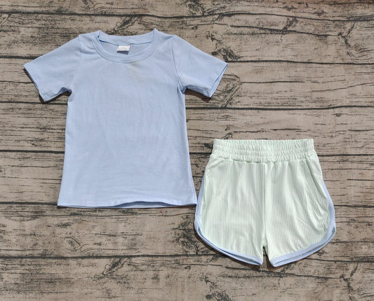Baby Boys Lavender Short Sleeves Top Short Set