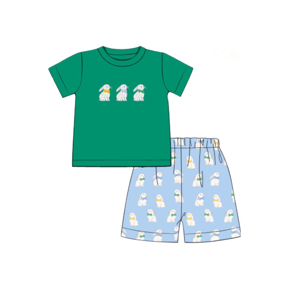 Baby Boys Rabbits Top Shorts Easter Clothes Sets Preorder