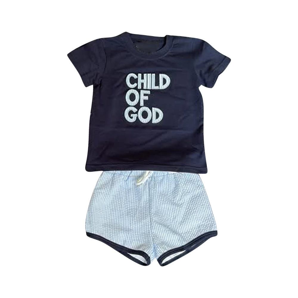 Baby Boys Child of God Top Shorts Easter Clothes Sets Preorder