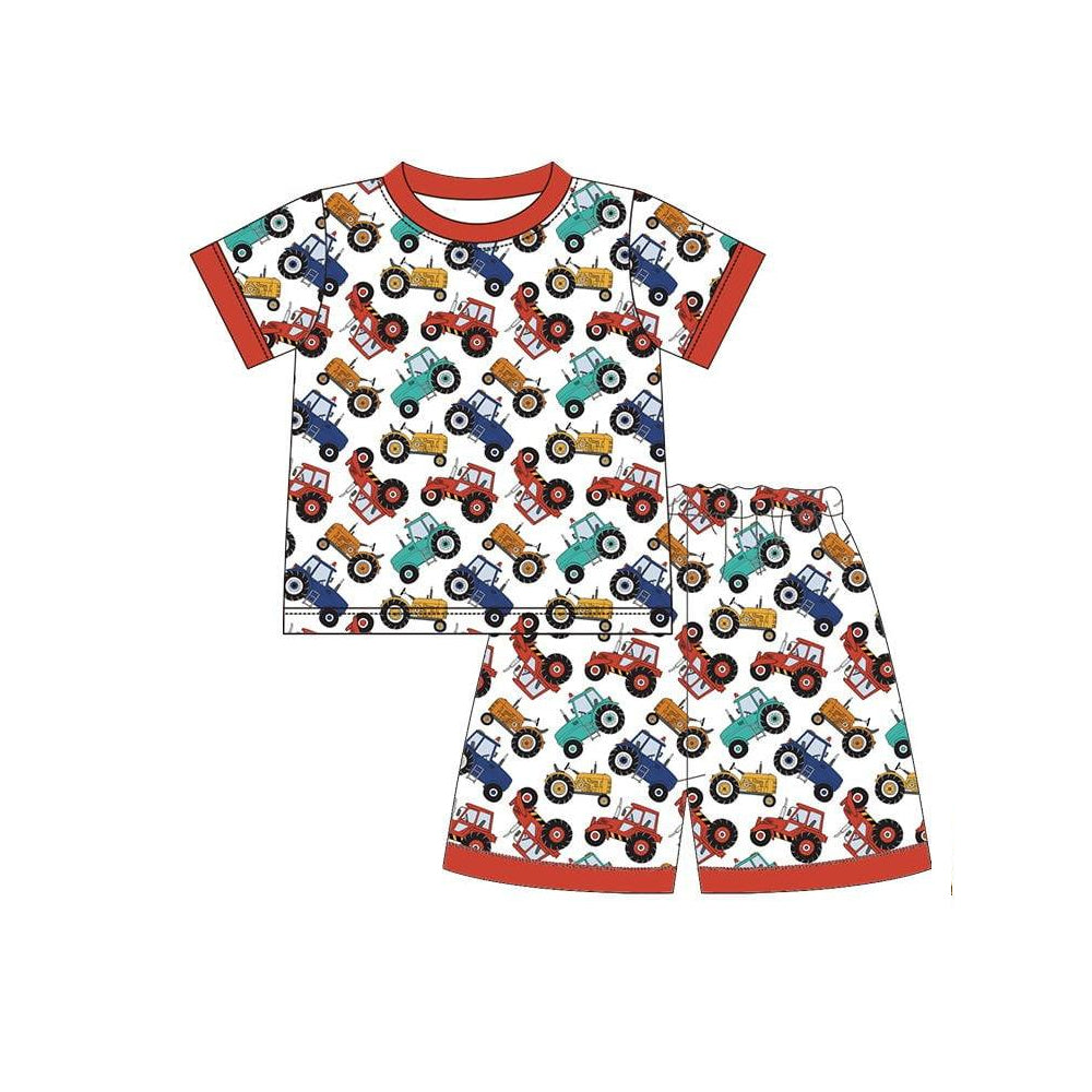 Baby Boys Trucks Top Shorts Pajamas Sets Preorder