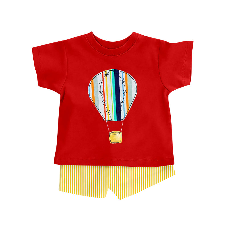 Baby Boys Hot Air Balloons Top Stripe Shorts Clothes Sets Preorder
