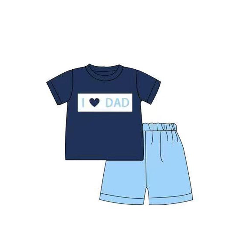 Baby Boys I Love Dad Top Short Clothes Sets Preorder