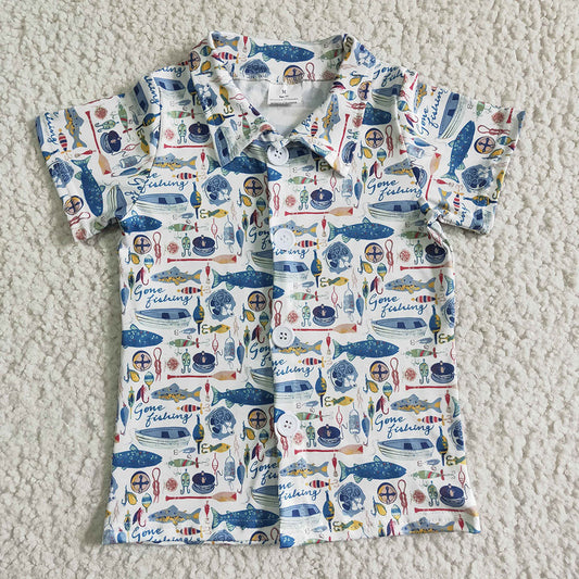 Sibling Fishing Hunting Baby Boys Button up shirts