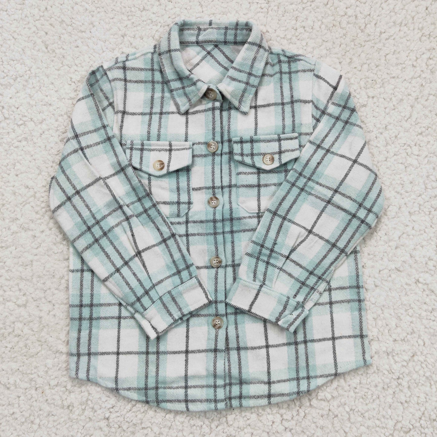 Boys Plaid Western Shirt – Long Sleeve, Casual Cowboy Look for Sibling