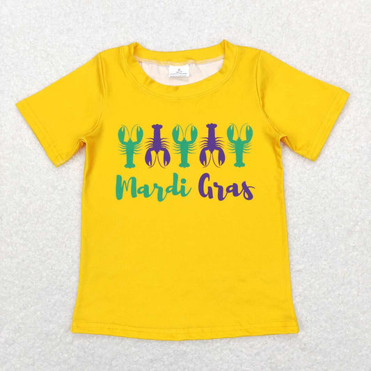 Sibling Girls Baby Boys Mardi Gras Short Sleeve Tee Shirts Tops