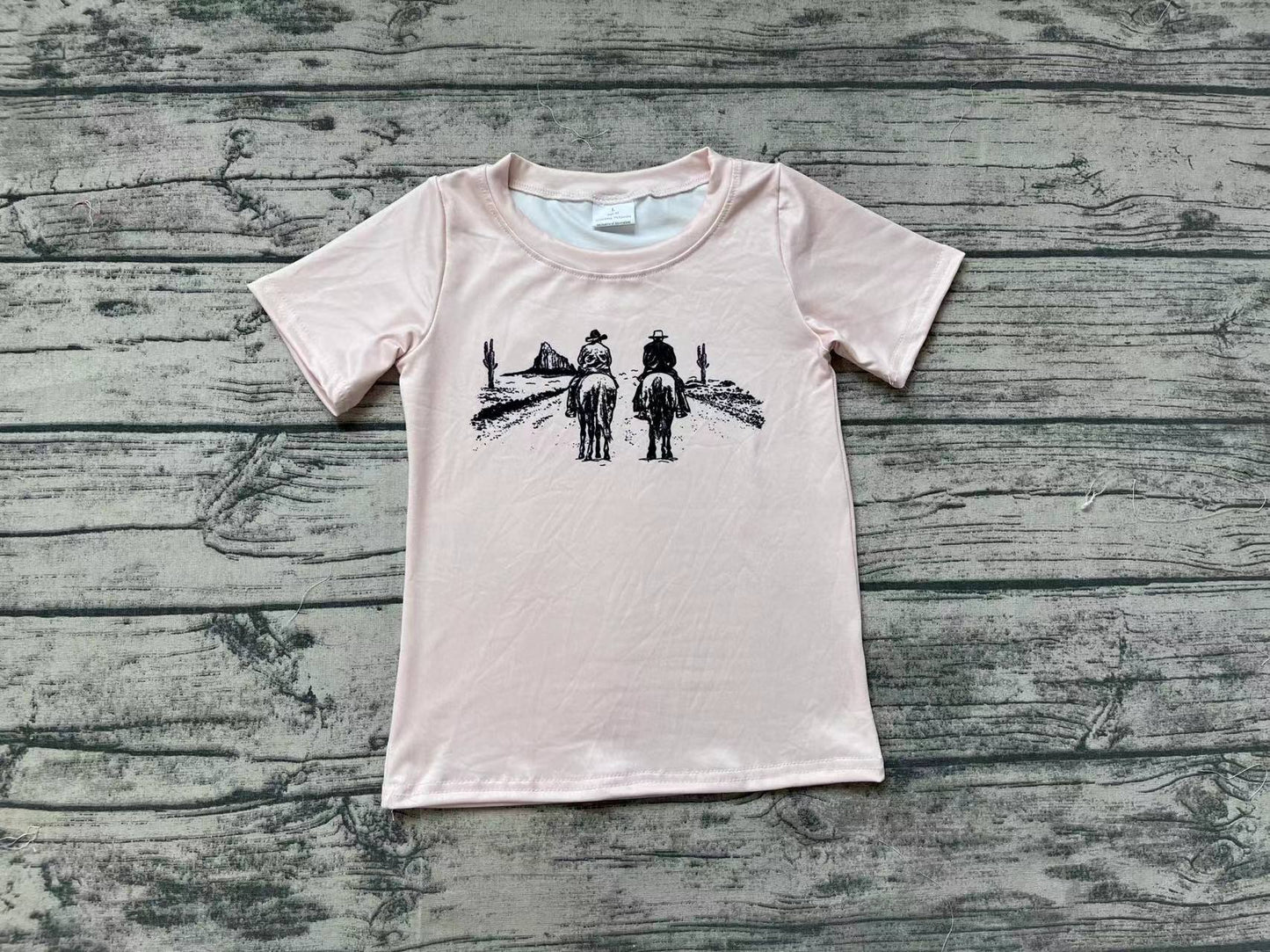 Baby Boys Short Sleeve Cowboys Cactus Tee Shirts Tops